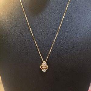 Givenchy Vintage Crystal Double G Pendant Necklace